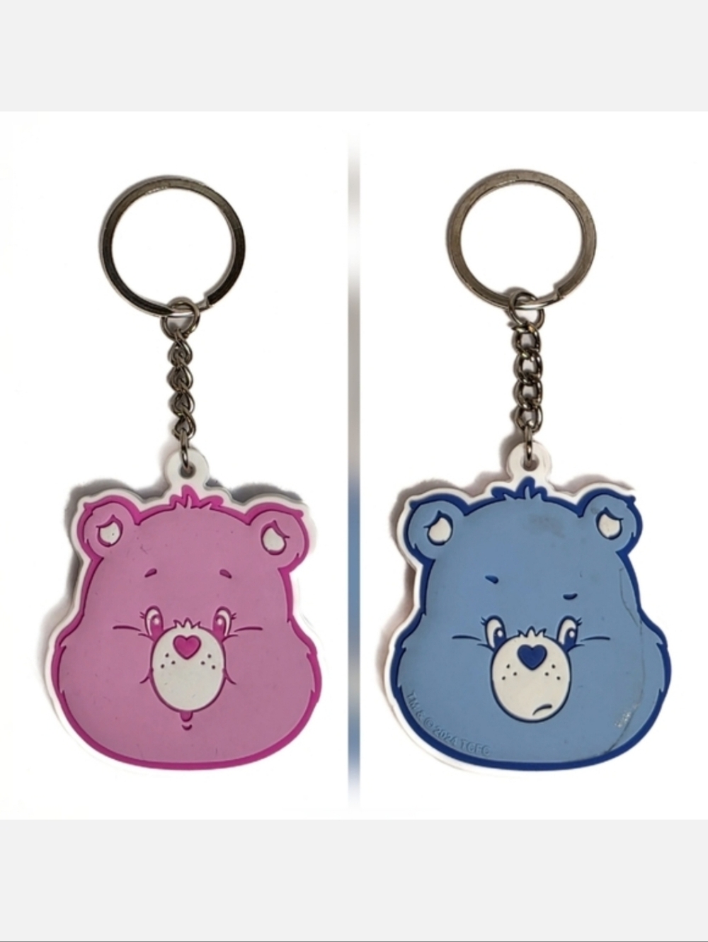 Care Bears Keychain Handbag Accessories Bag Charm Large Double Sided Retro 90s